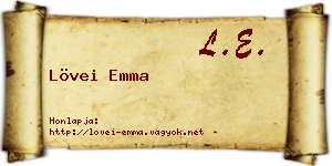 Lövei Emma névjegykártya